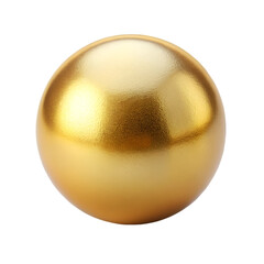 Golden ball isolated on transparent background