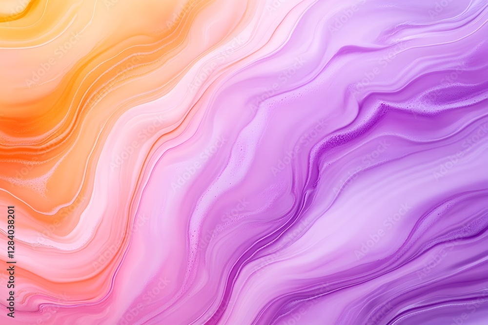 Poster Flowing Marble Effect with Soft Pastel Gradient Abstract Background for Branding and Marketing