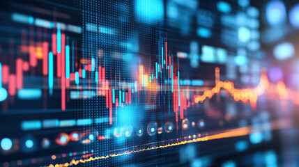 Futuristic Digital Background for AI, Data Transfer, Encryption, Tech Processes & Science Applications