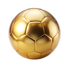 Golden ball isolated on transparent background
