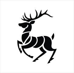 deer silhouette vector, deer logo