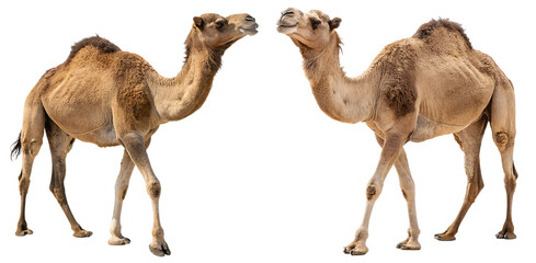 Realistic Camel Set - Isolated on Transparent Background