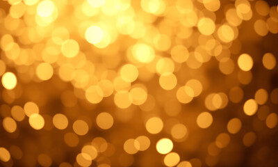 A stunning glittering gold bokeh effect with soft out-of-focus light