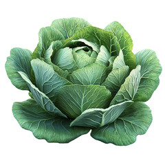 Obraz premium Cabbage with large leaves.