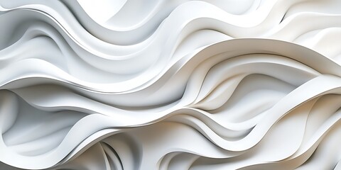 Obraz premium Abstract White Wave Design Background (2)