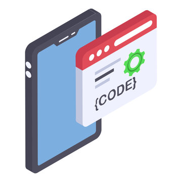 Front-end Wire Frame isometric Concept, Dynamic Js Dev Vector Icon Design, Software and web development symbol, Computer Programming and Coding stock illustration