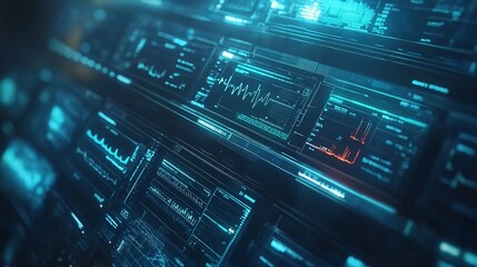 Obraz premium Professional Futuristic Interface UI Insights for Modern Applications