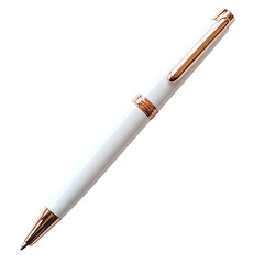 Naklejka premium A white and rose gold pen.