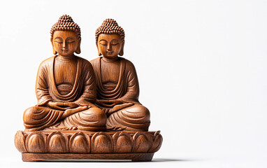 Fototapeta premium Spiritual Carving Illustrating the Essence of the Four Noble Truths Isolated on transparent background. Isolated on transparent background.