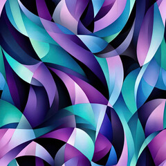 Obraz premium Abstract purple blue teal wave pattern design, background texture