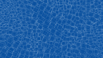 Wireframe Boxes. Sketch style