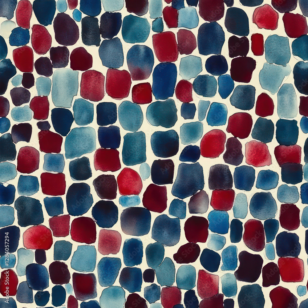 Poster abstract watercolor pebble pattern; design background; textile print