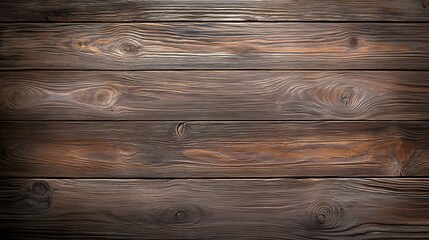 Naklejka premium Dark Brown Wooden Planks Texture Background AI Generated