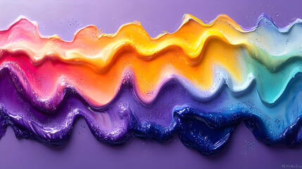 Abstract Rainbow Paint Texture With Glitter