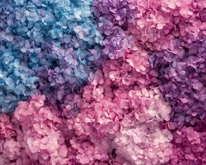 Fototapeta premium Colorful hydrangea flower wall background