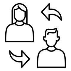 job rotation vector icon