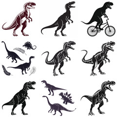 Dinosaur, dinosaur vector silhouette