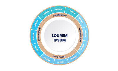 Collection of vector circle chart infographic templates for presentations, advertising, layouts, annual reports. 10 options, steps, parts	