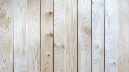 Fototapeta premium Light Beige Wood Paneling Texture: Vertical Grain Detail AI Generated