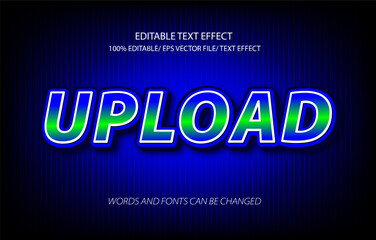 Upload editable text effect, 3D editable text.