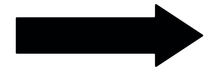 Black arrow pointing right.  Bold  long arrow. Vector illustration. Long arrow icon. long arrow vector. flat style arrow  symbol