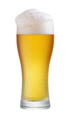 glass of beer isolated on transparent background