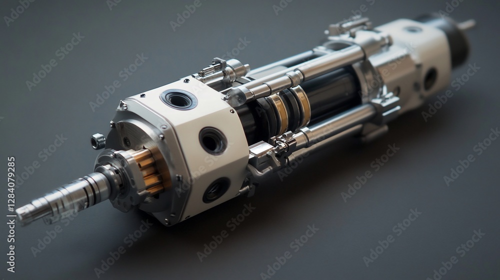 Poster futuristic mechanical device: a detailed 3d render of a complex engine