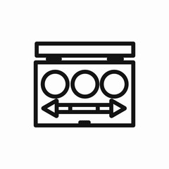 Obraz premium Eyeshadow palette icon vector sign