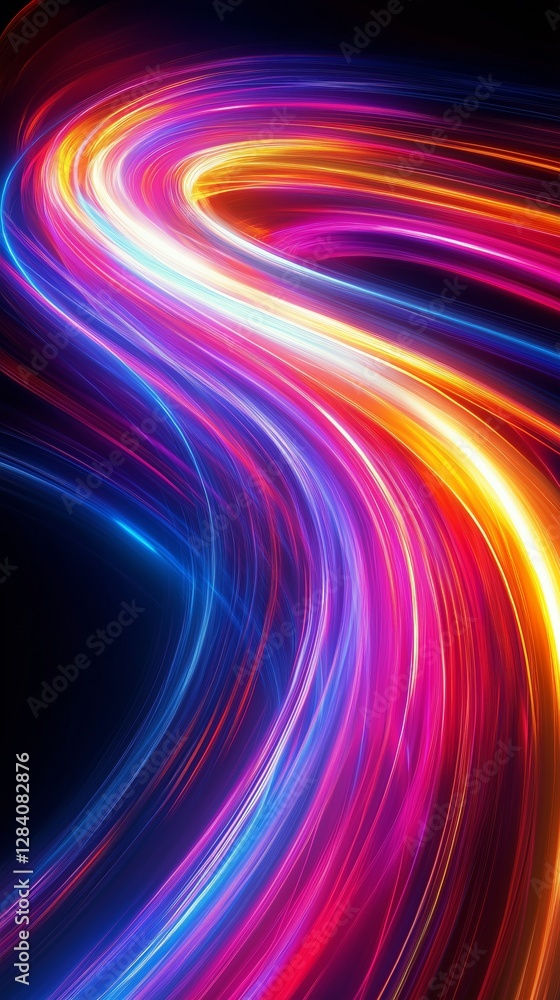 Poster vibrant swirling colors create a mesmerizing visual experience in a dark backdrop