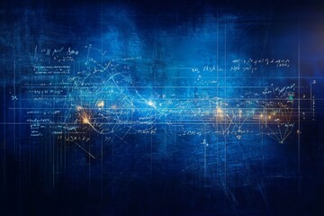 Futuristic digital technology background with data visualization.