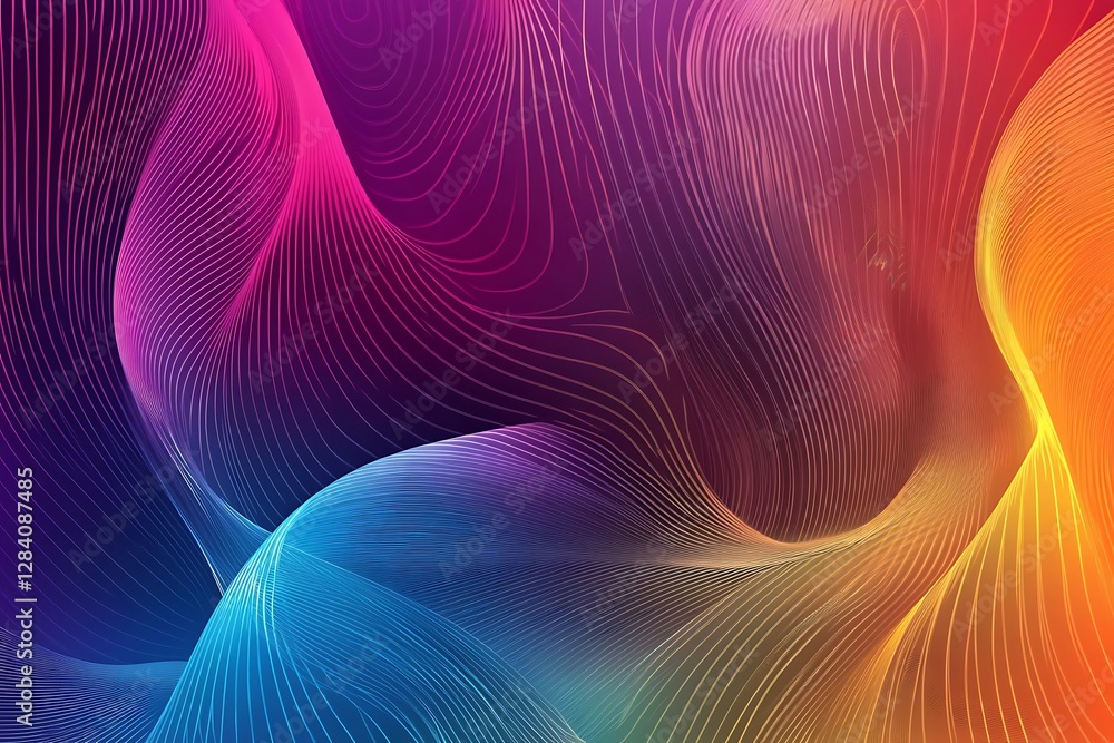 Poster abstract colorful wave background with intertwined lines