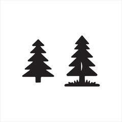 set of christmas trees