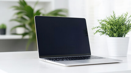 Fototapeta premium Modern workspace setup home office digital technology minimalist design