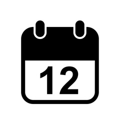 calendar date icon isolated on transparent background