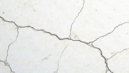 Obraz premium White stucco crack marble wall with subtle color variations and shading, marble, crack
