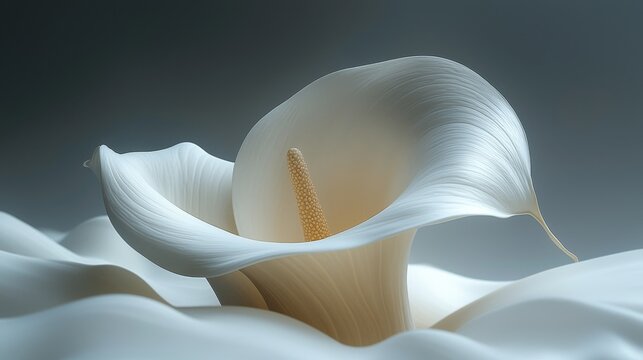 Elegant white calla lily flower nature photography soft light close-up serenity and beauty