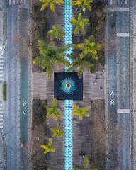 Top down view of Parque das Nações, Lisbon, Portugal