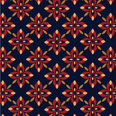 vector seamless pattern with flowers