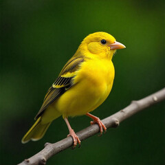 yellow tit on a branch