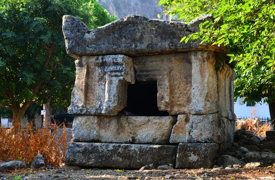Telmessos Ancient City in Fethiye, Mugla, Turkey.