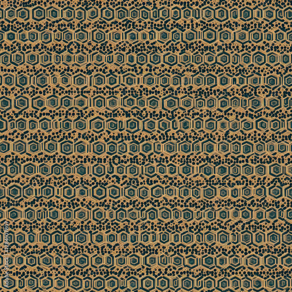 Poster geometric hexagon pattern textile background