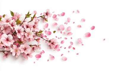 Springtime Pink Blossoms and Petals