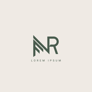 Minimal Creative Initial Based FNR, NFR logo. Letter FNR, NFR creative elegant Monogram with black color