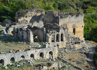 Tlos Ancient City in Fethiye, Mugla, Turkey.
