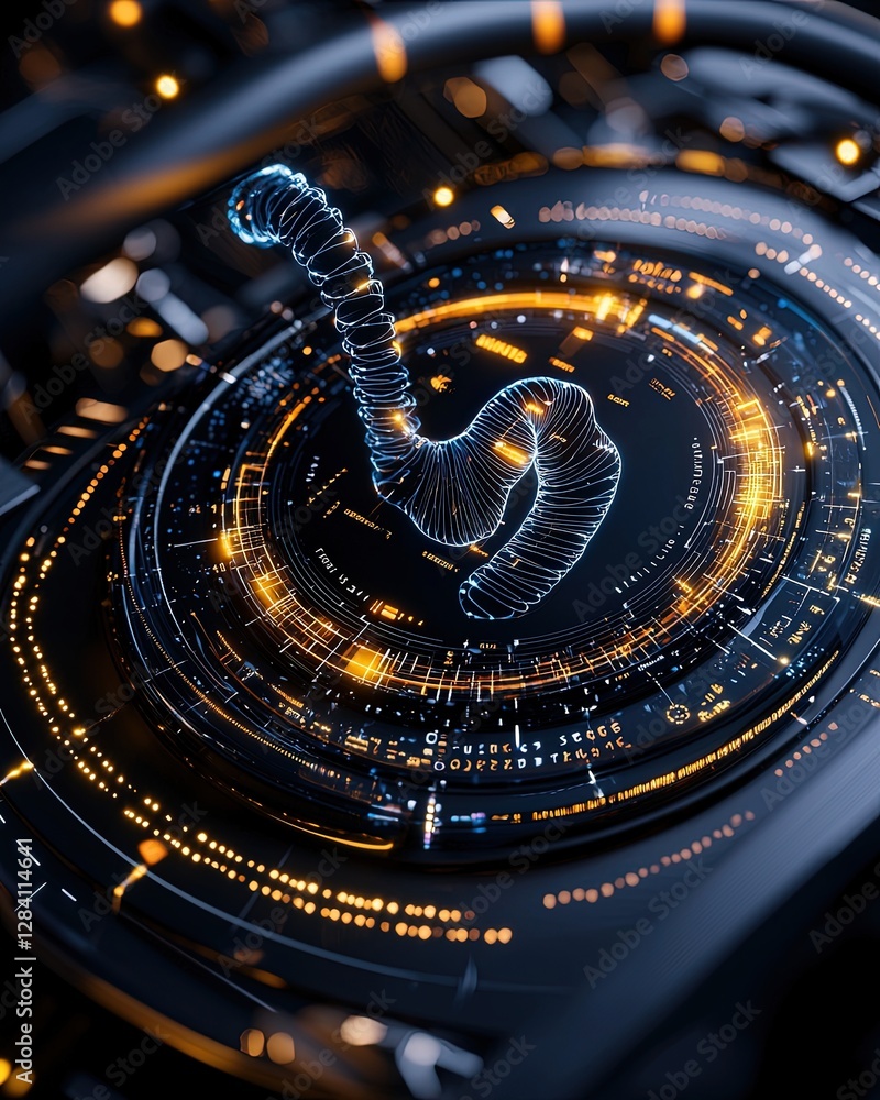 Poster medical diagnostic interface visualization, advanced medical diagnostic interface with visualization