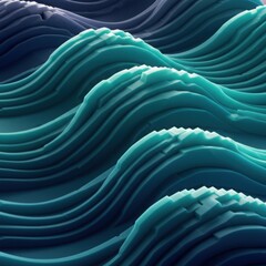 Subtle Intense Waves wallpaper Sculpture Voxel Art art