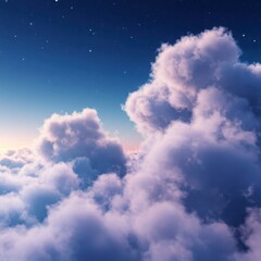 Obraz premium Luminous Matte Clouds wallpaper Stars Glass art