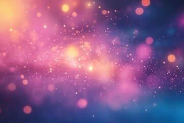 Obraz premium Colorful abstract background with shimmering lights and bokeh effects, ideal for artistic designs and digital projects