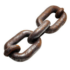Fototapeta premium Rusty Metal Chain Links Close up Industrial Strength Connection Texture Old Grunge