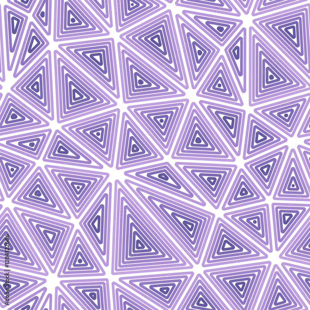 Poster vector seamless pattern. multiple repeated inner triangles. large shape size. single color tone styl